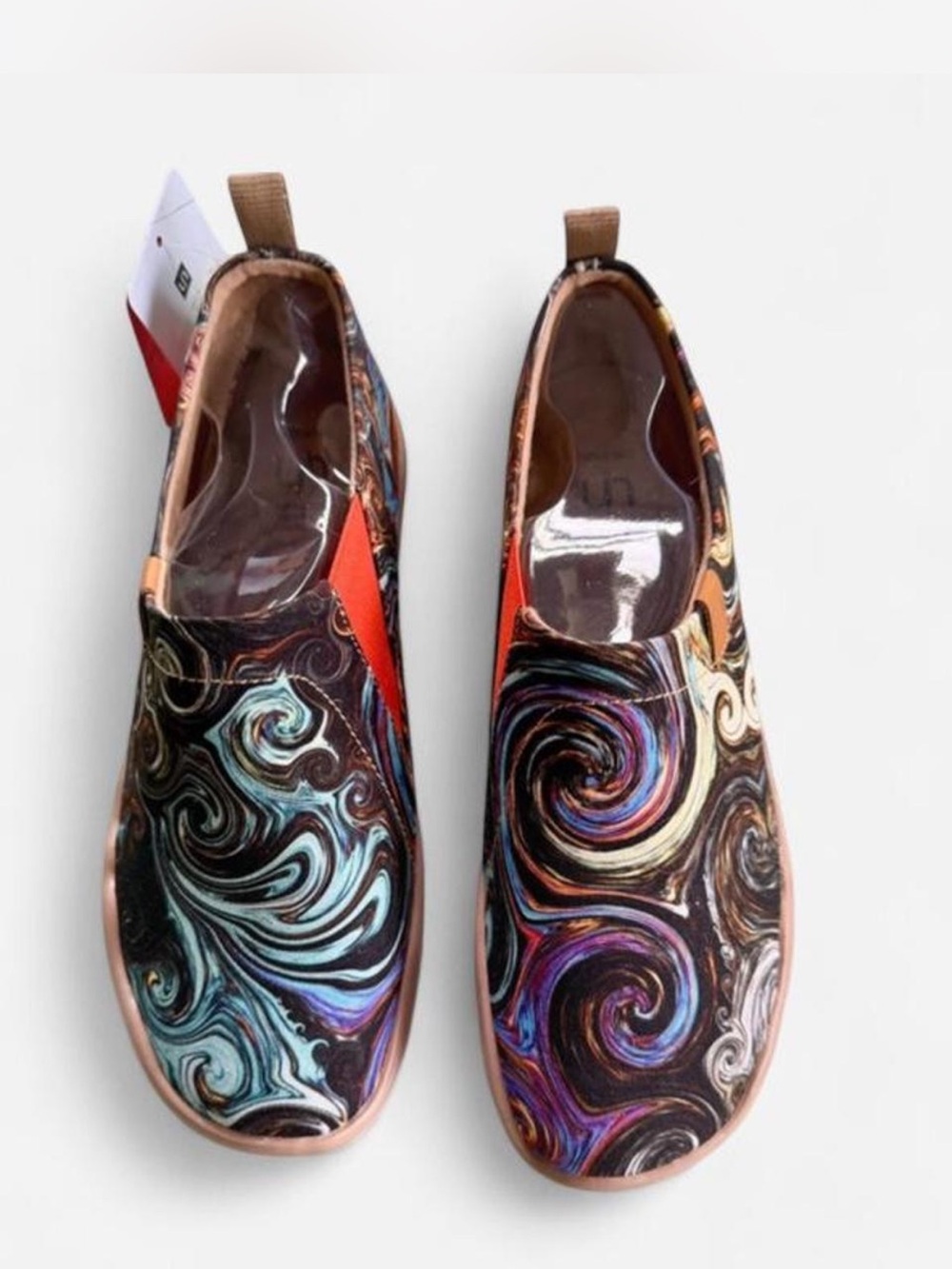 Uin Multicolor Swirl Slip-On Shoes